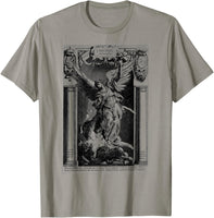 Saint Michael the Archangel Defeating Satan Christian T-Shirt