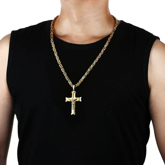 Cross Pendant Necklace™ Gold Silver Color