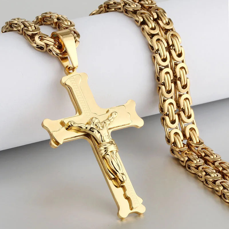 Cross Pendant Necklace™ Gold Silver Color