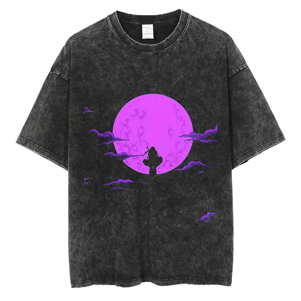 Vintage T-shirt Men Streetwear Harajuku Japanese Anime