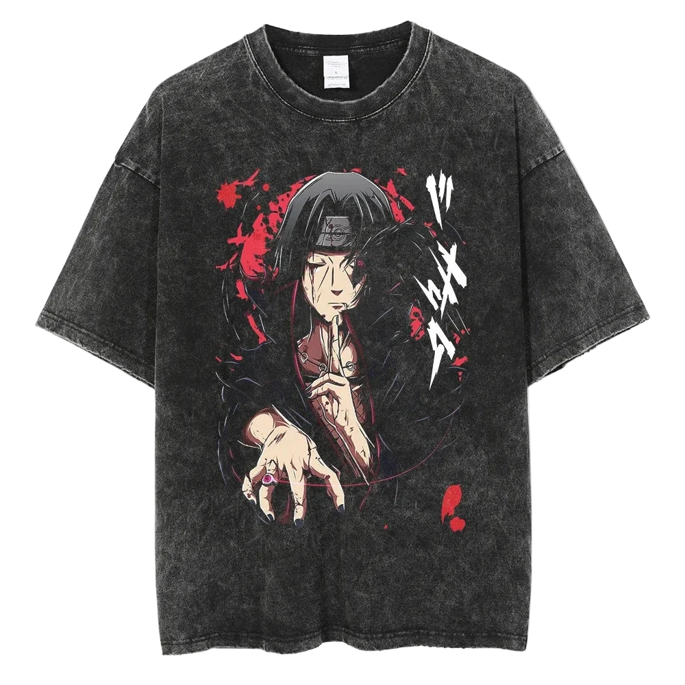 Vintage T-shirt Men Streetwear Harajuku Japanese Anime