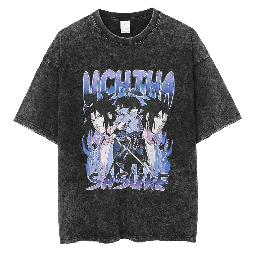 Vintage T-shirt Men Streetwear Harajuku Japanese Anime