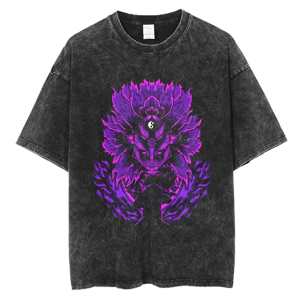 Vintage T-shirt Men Streetwear Harajuku Japanese Anime
