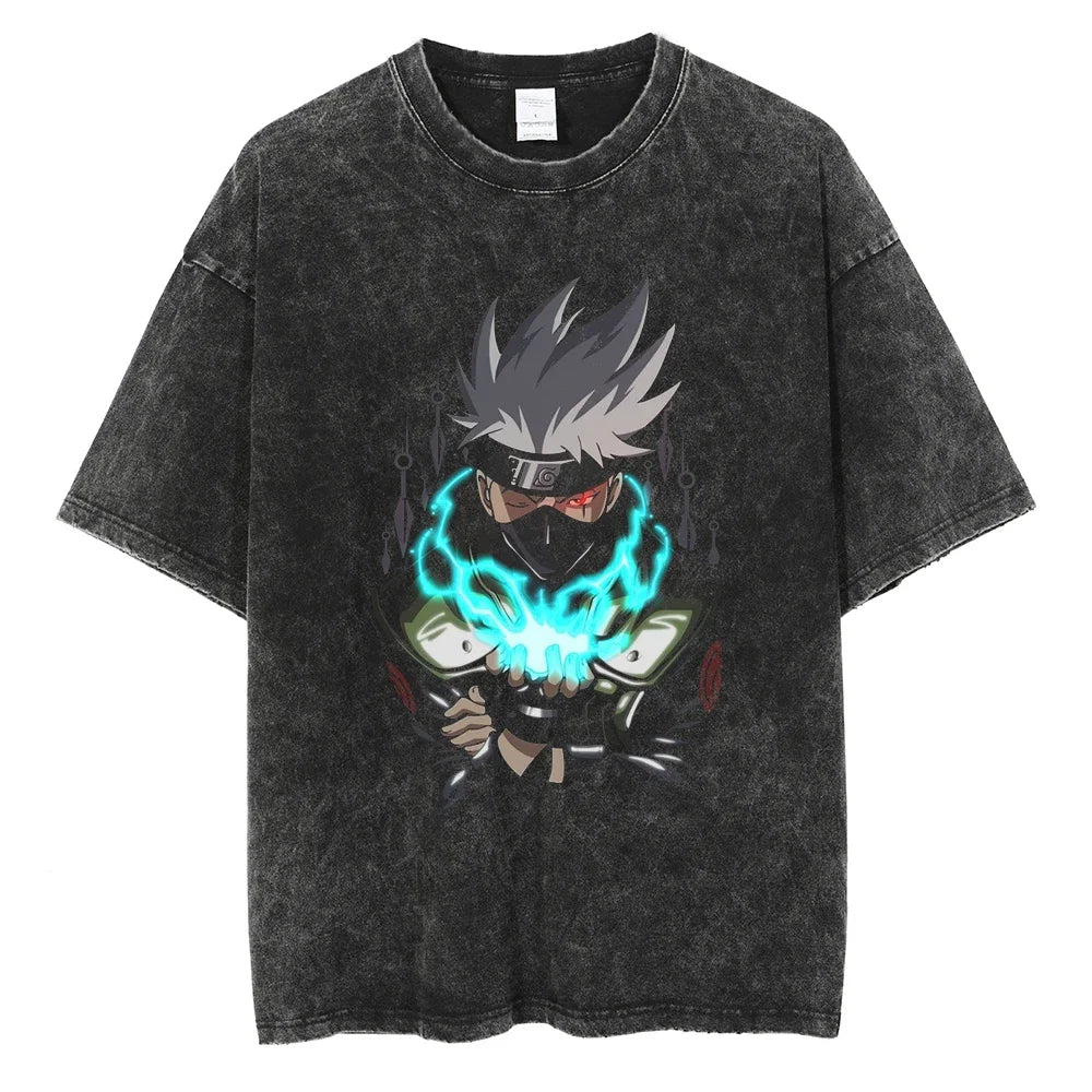 Vintage T-shirt Men Streetwear Harajuku Japanese Anime