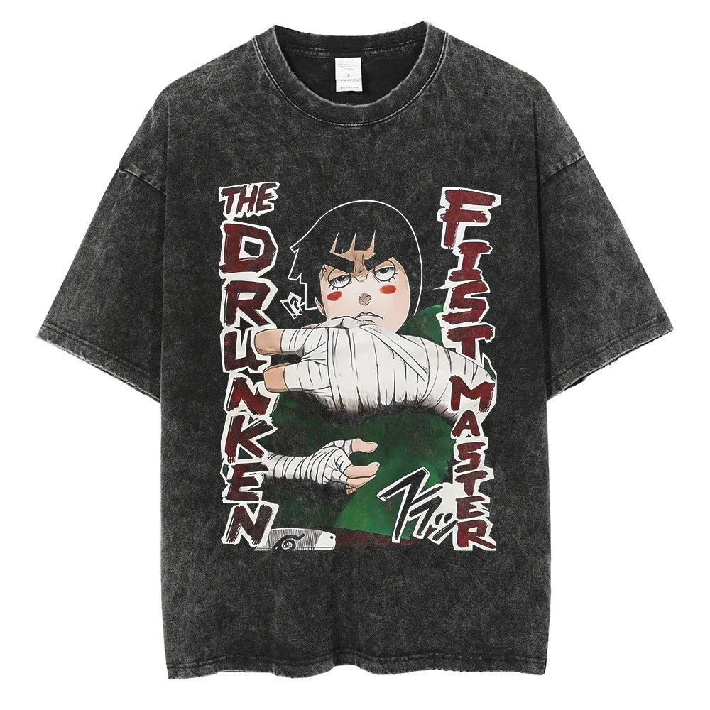Vintage T-shirt Men Streetwear Harajuku Japanese Anime