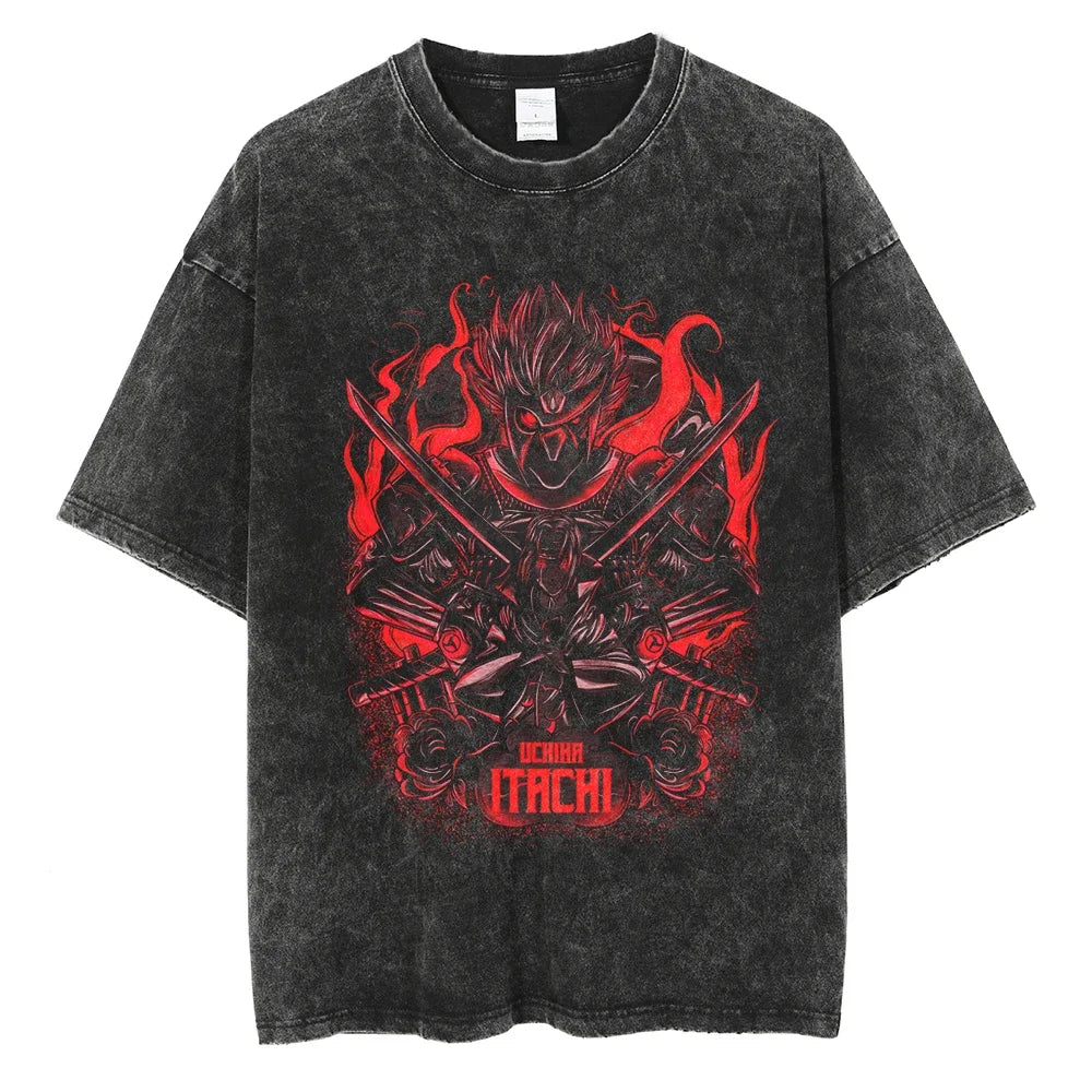 Vintage T-shirt Men Streetwear Harajuku Japanese Anime