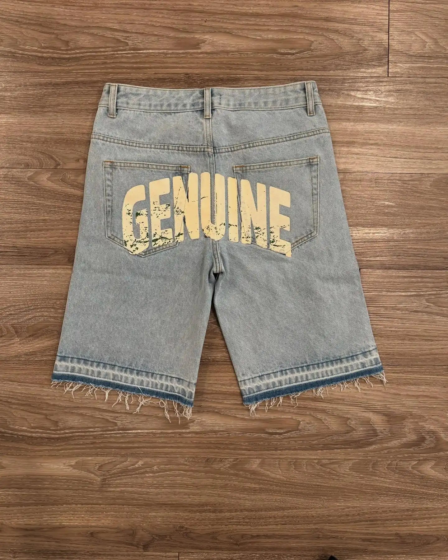 Y2K Gothic Diamond Cross Embroidery Denim Shorts