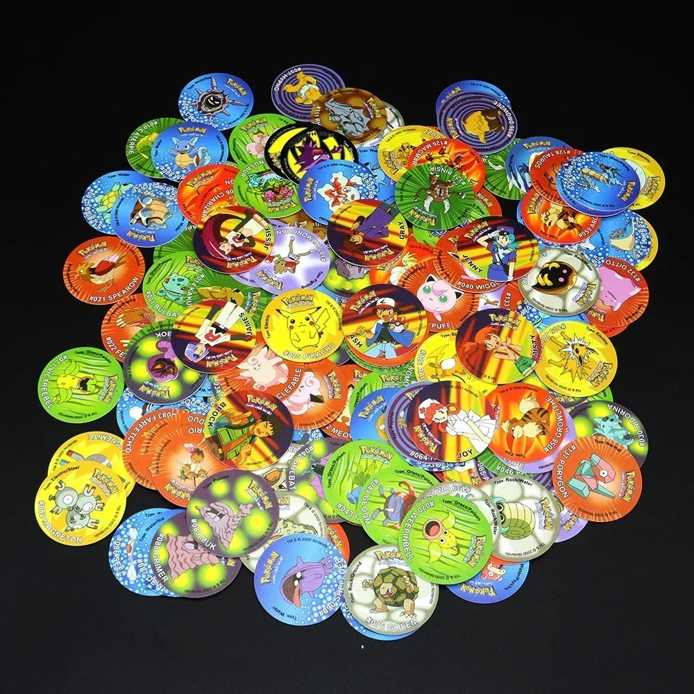 Pokemon Tazos 1/2/3 Generation 160/100/141PCS