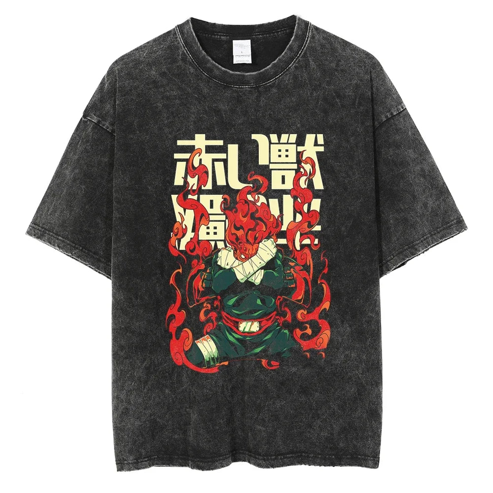 Vintage T-shirt Men Streetwear Harajuku Japanese Anime