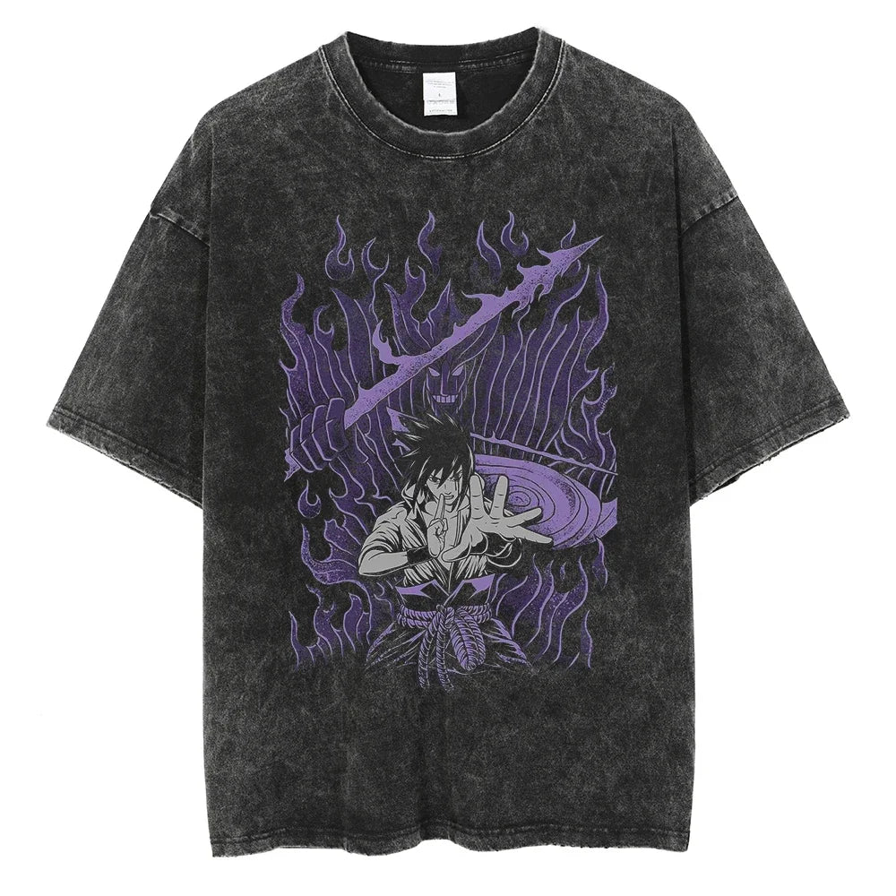 Vintage T-shirt Men Streetwear Harajuku Japanese Anime