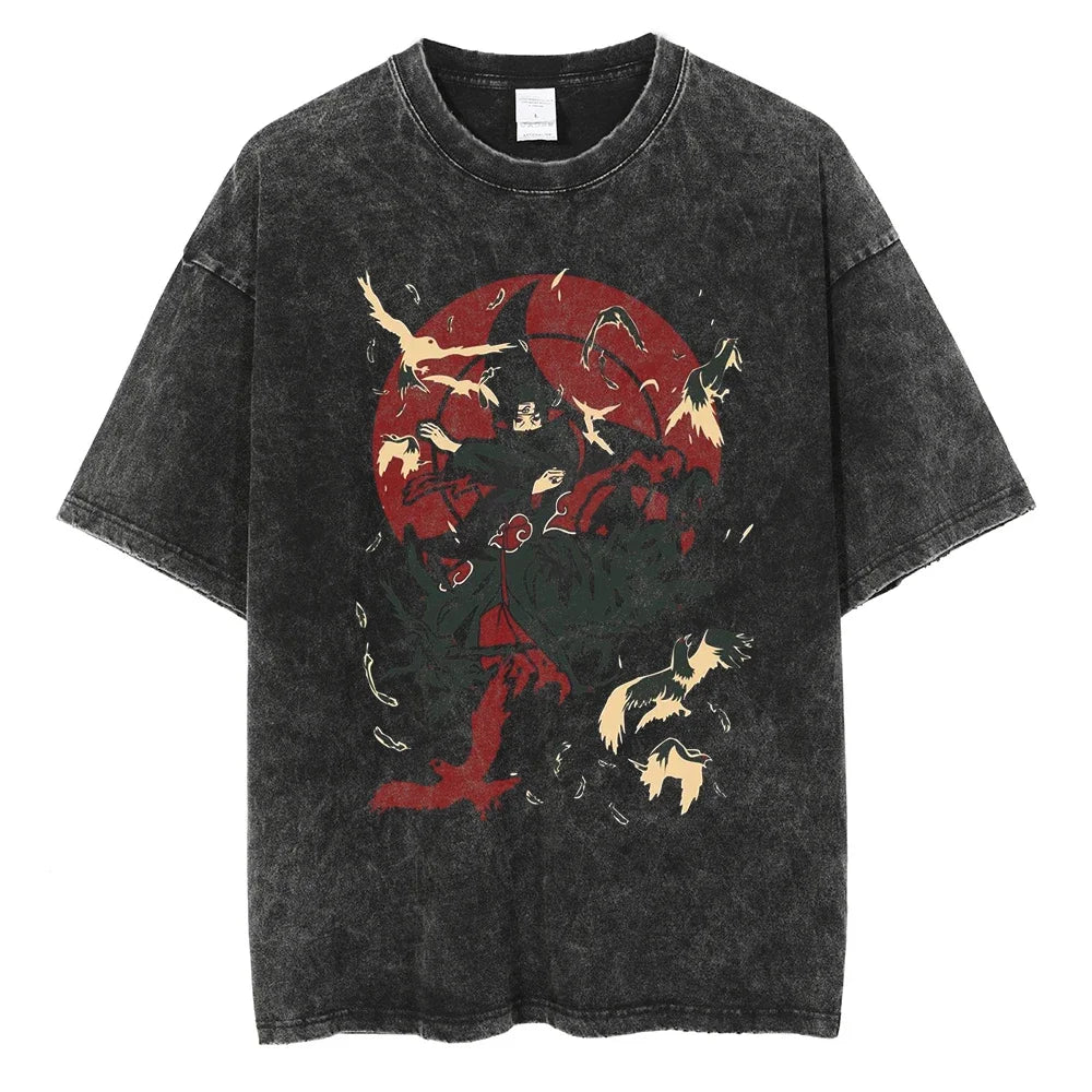 Vintage T-shirt Men Streetwear Harajuku Japanese Anime