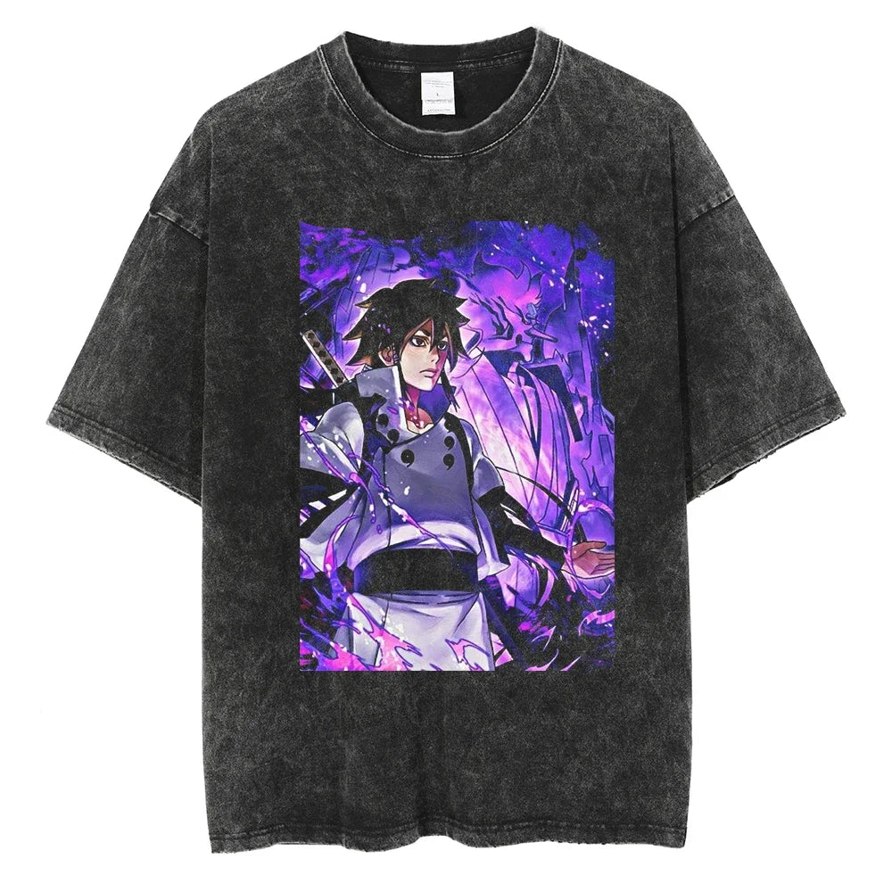 Vintage T-shirt Men Streetwear Harajuku Japanese Anime