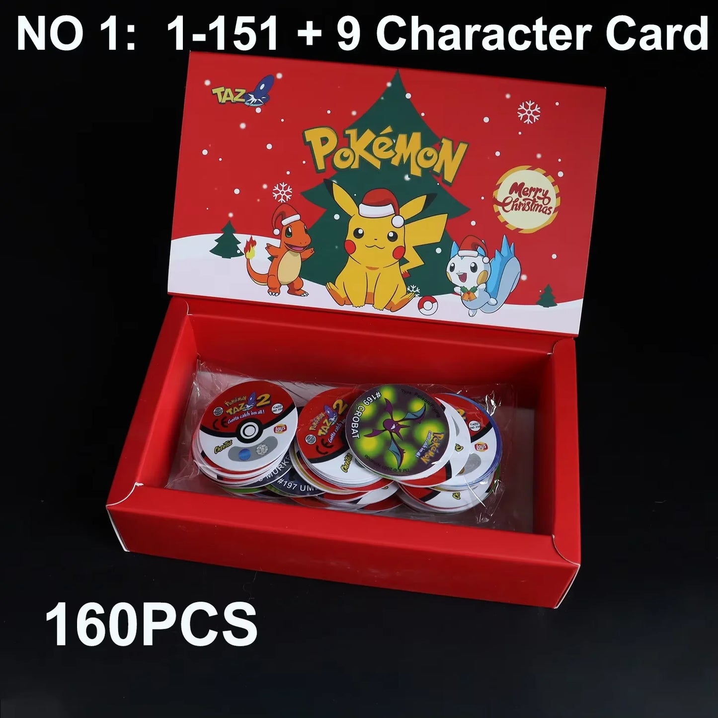 Pokemon Tazos 1/2/3 Generation 160/100/141PCS