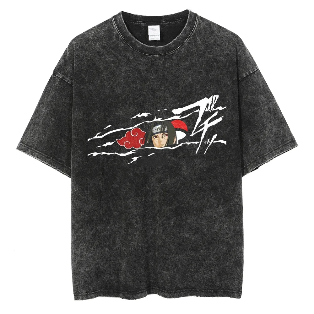 Vintage T-shirt Men Streetwear Harajuku Japanese Anime