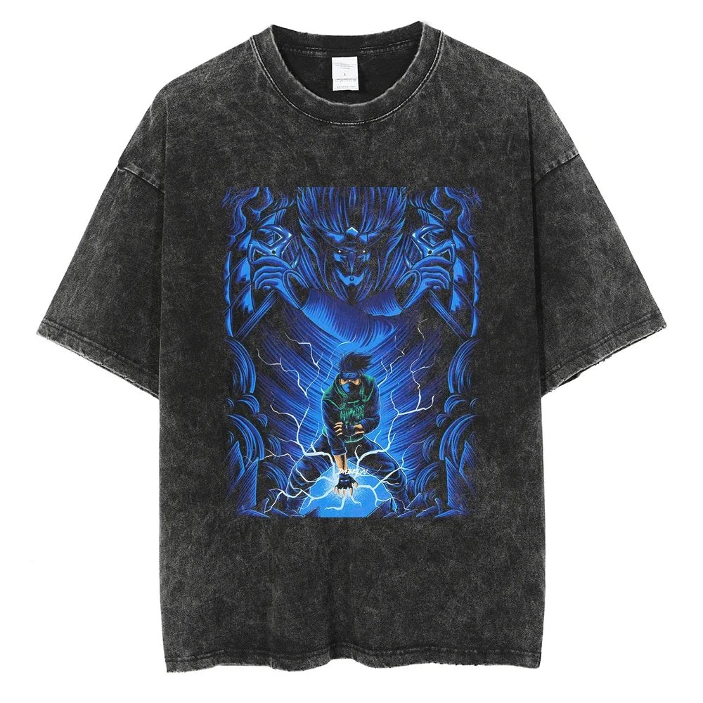 Vintage T-shirt Men Streetwear Harajuku Japanese Anime