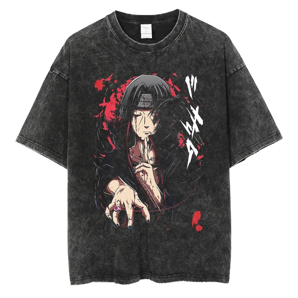 Vintage T-shirt Men Streetwear Harajuku Japanese Anime