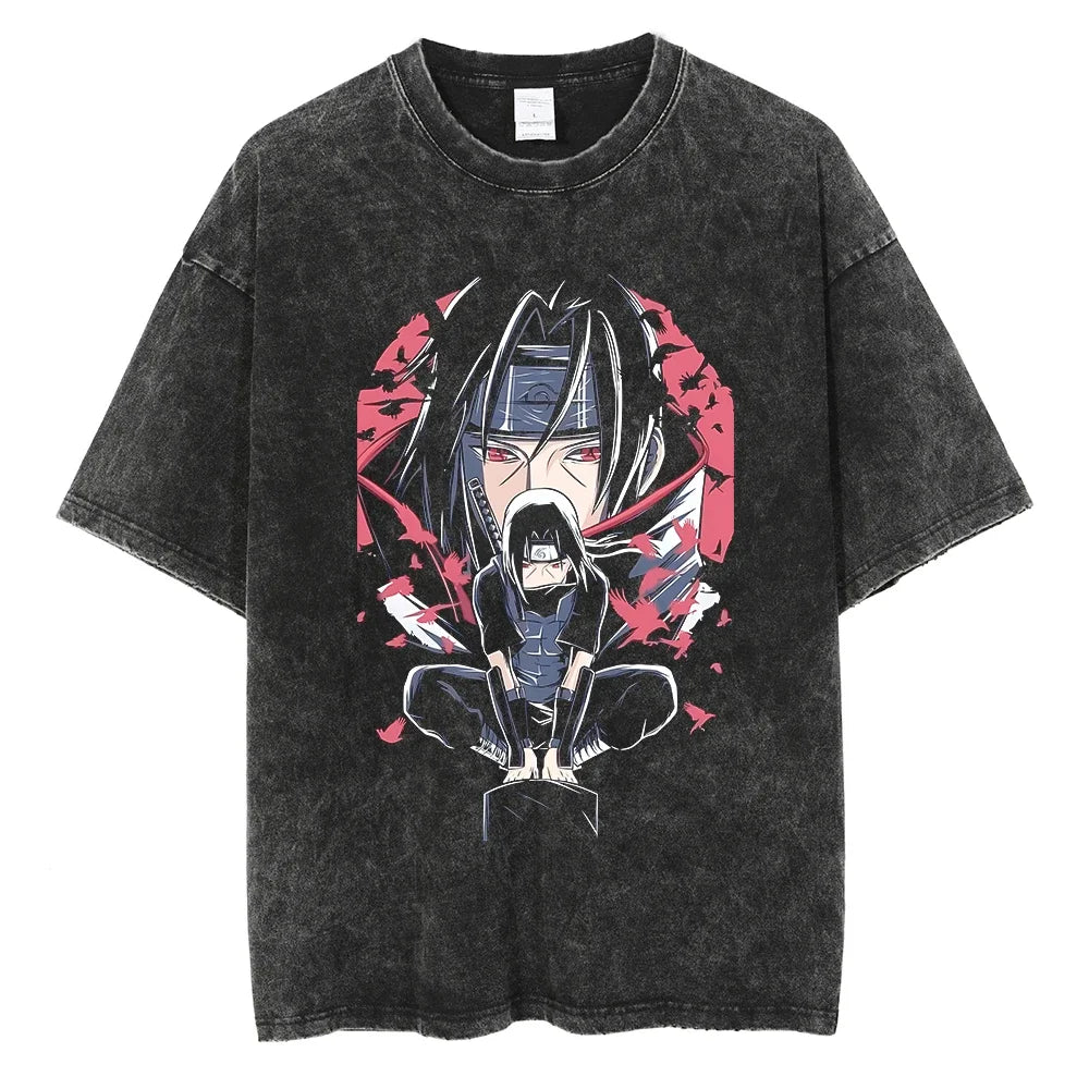 Vintage T-shirt Men Streetwear Harajuku Japanese Anime