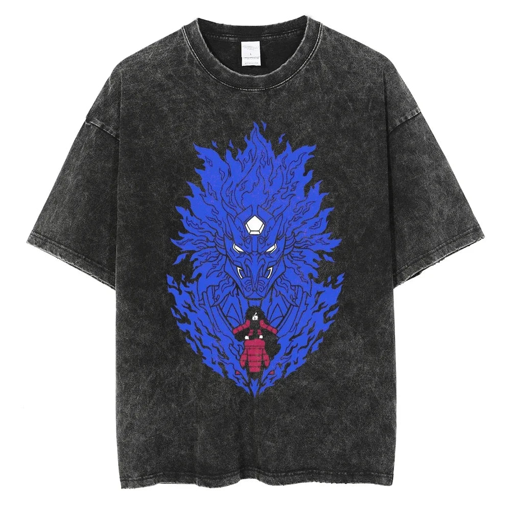 Vintage T-shirt Men Streetwear Harajuku Japanese Anime