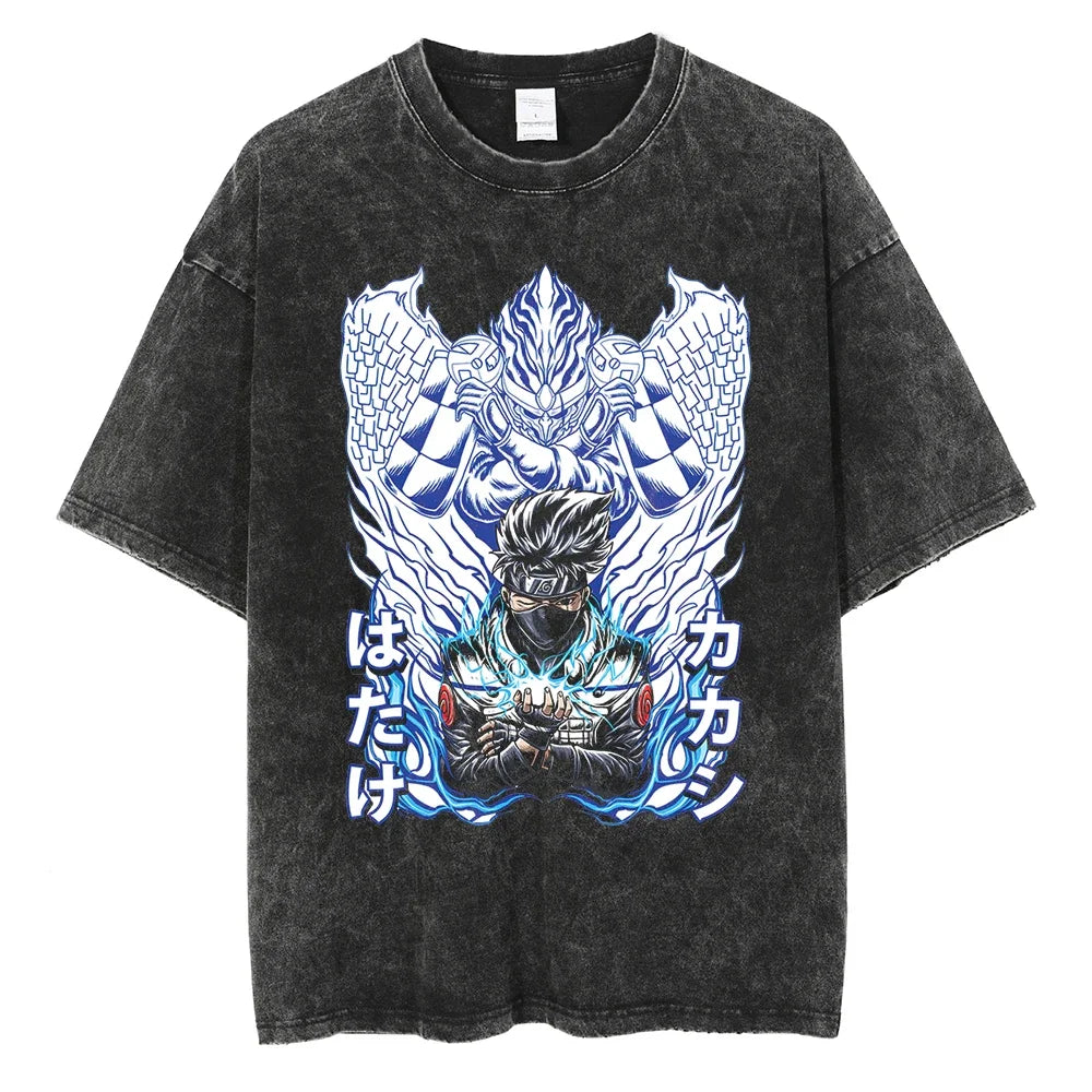 Vintage T-shirt Men Streetwear Harajuku Japanese Anime