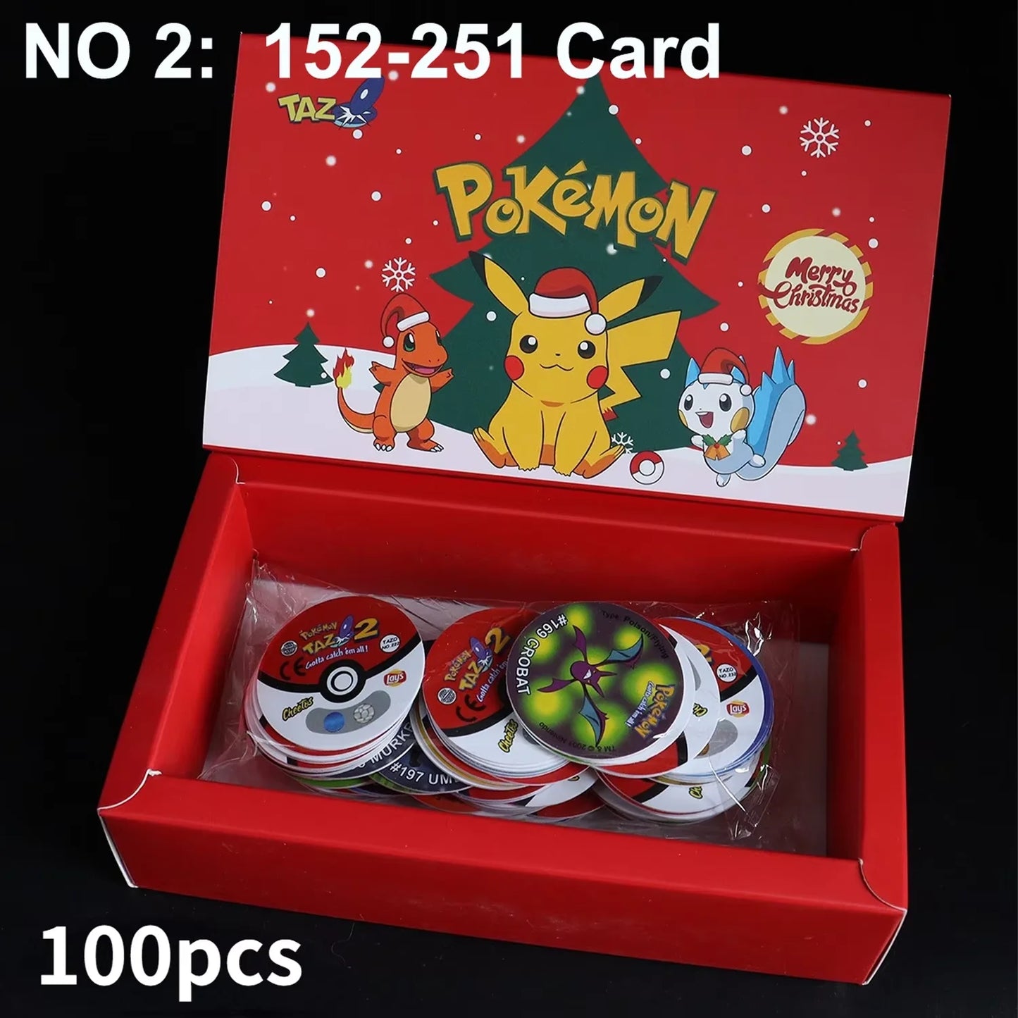 Pokemon Tazos 1/2/3 Generation 160/100/141PCS