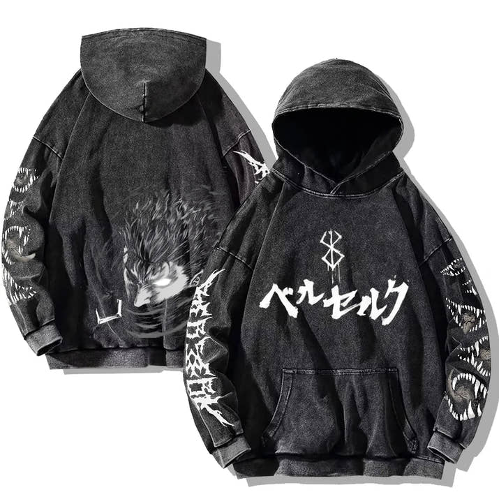 Berserk Printed Cotton Hoodie