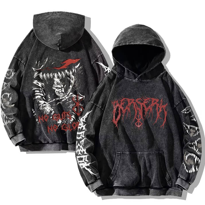 Berserk Printed Cotton Hoodie