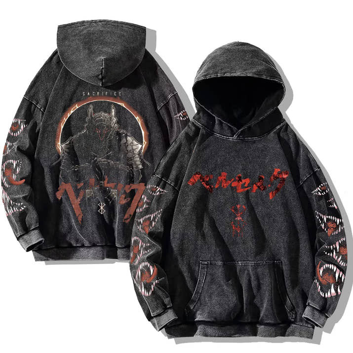 Berserk Printed Cotton Hoodie