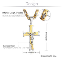 Cross Pendant Necklace™ Gold Silver Color