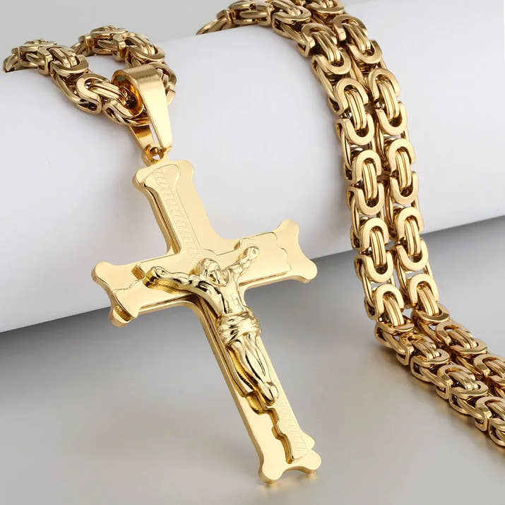 Cross Pendant Necklace™ Gold Silver Color