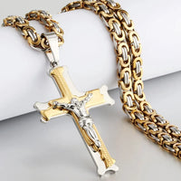 Cross Pendant Necklace™ Gold Silver Color