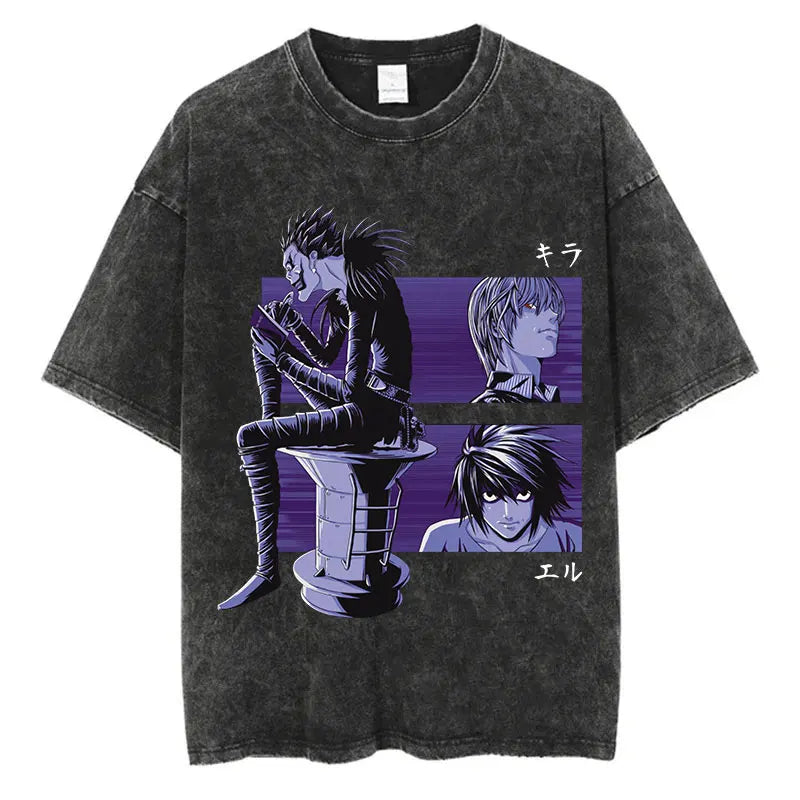 Death Note Anime Graphic Printing T Shirt Oversize Cotton Fashion Streetwear Unisex