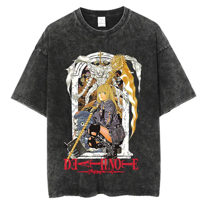 Death Note Anime Graphic Printing T Shirt Oversize Cotton Fashion Streetwear Unisex