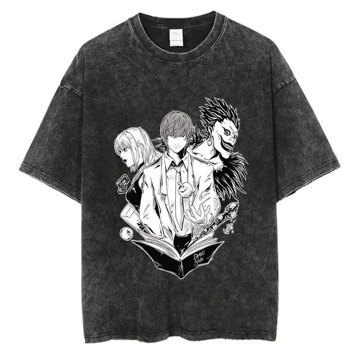 Death Note Anime Graphic Printing T Shirt Oversize Cotton Fashion Streetwear Unisex