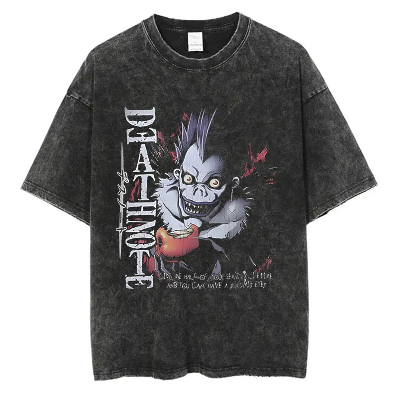 Death Note Anime Graphic Printing T Shirt Oversize Cotton Fashion Streetwear Unisex