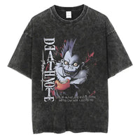 Death Note Anime Graphic Printing T Shirt Oversize Cotton Fashion Streetwear Unisex