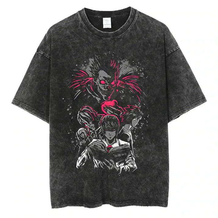 Death Note Anime Graphic Printing T Shirt Oversize Cotton Fashion Streetwear Unisex