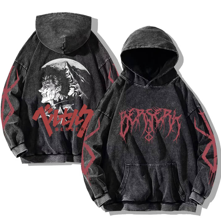 Berserk Printed Cotton Hoodie