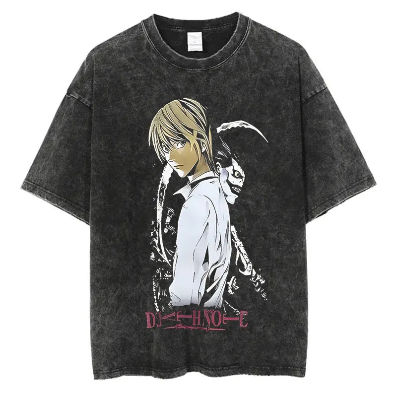 Death Note Anime Graphic Printing T Shirt Oversize Cotton Fashion Streetwear Unisex