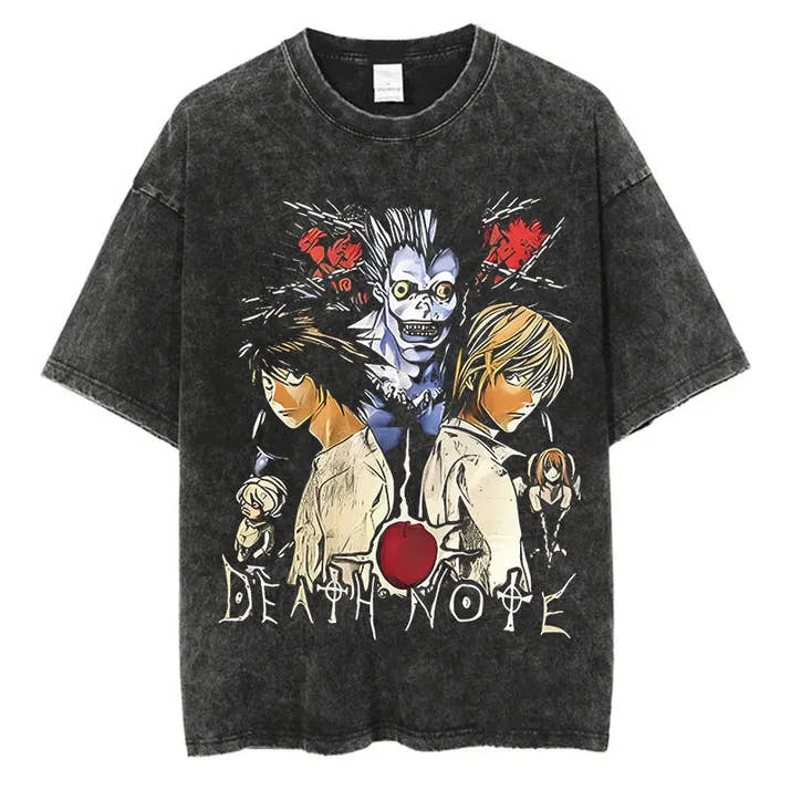 Death Note Anime Graphic Printing T Shirt Oversize Cotton Fashion Streetwear Unisex