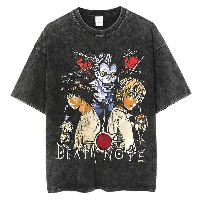 Death Note Anime Graphic Printing T Shirt Oversize Cotton Fashion Streetwear Unisex