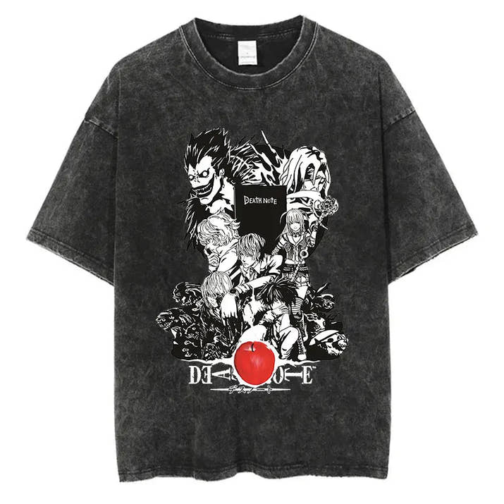 Death Note Anime Graphic Printing T Shirt Oversize Cotton Fashion Streetwear Unisex
