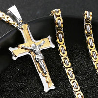 Cross Pendant Necklace™ Gold Silver Color