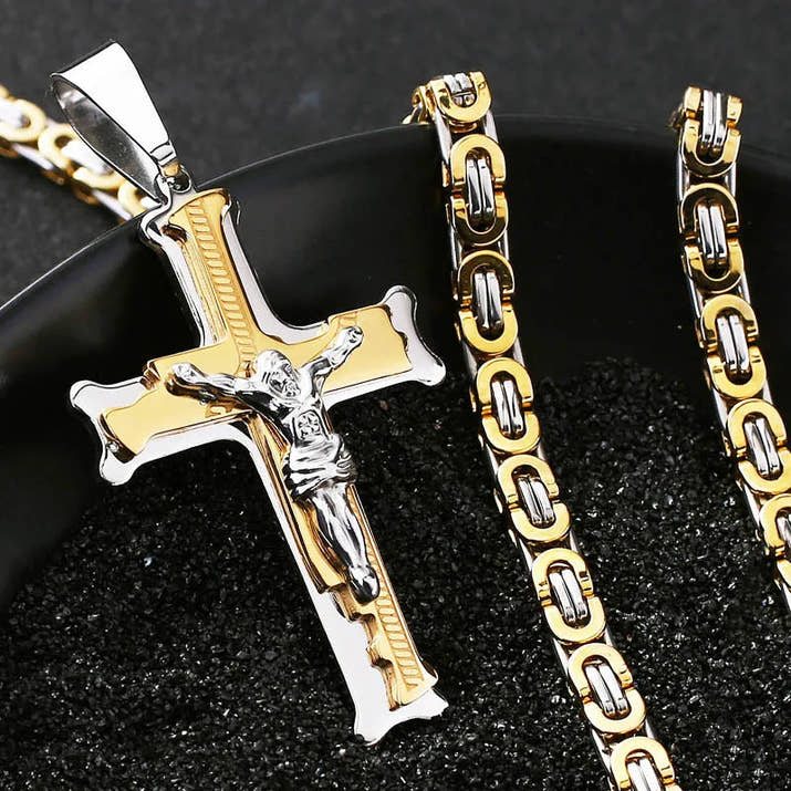 Cross Pendant Necklace™ Gold Silver Color