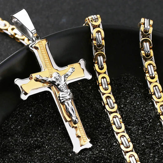 Cross Pendant Necklace™ Gold Silver Color