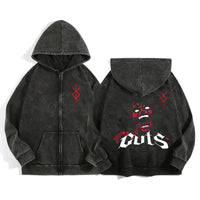 Anime Berserk Wash Zip Up Hoodie