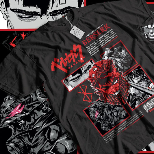 Berserk T-Shirt Guts Shirt Horror Anime Tee  Japanese Aesthetic
