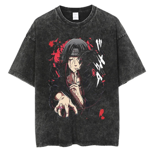 Vintage T-shirt Men Streetwear Harajuku Japanese Anime