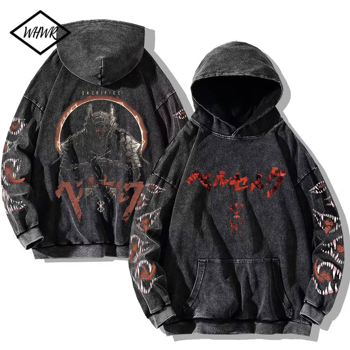 Berserk Printed Cotton Hoodie