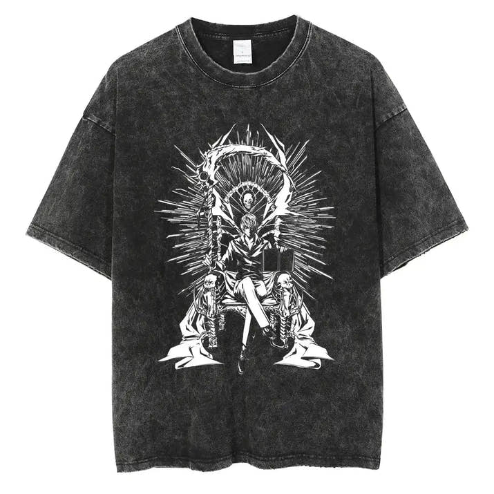 Death Note Anime Graphic Printing T Shirt Oversize Cotton Fashion Streetwear Unisex