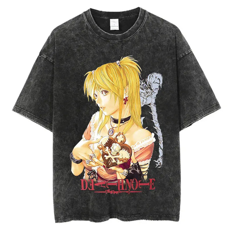 Death Note Anime Graphic Printing T Shirt Oversize Cotton Fashion Streetwear Unisex